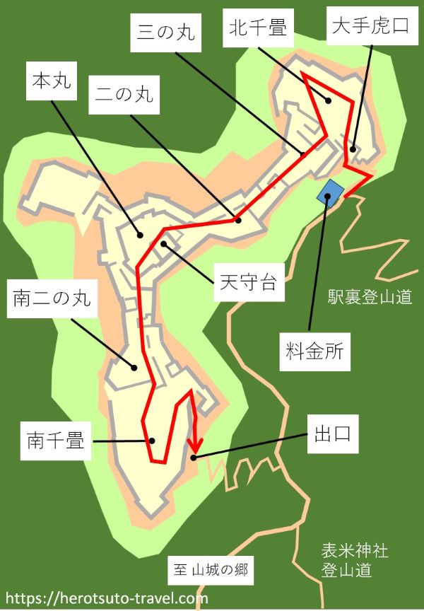 竹田城マップ
